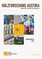 Cover of the annual report of Holzforschung Austria 2023.