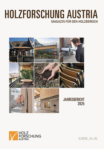 Cover des Jahresberichtes der Holzforschung Austria 2025.