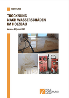 Cover der Richt­linie Trock­nung nach Wasser­schäden im Holzbau