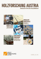 Cover of the magazine for the wood sector of Holzforschung Austria 4 2025.