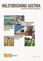 Cover of the magazine for the wood sector of Holzforschung Austria 3 2024.