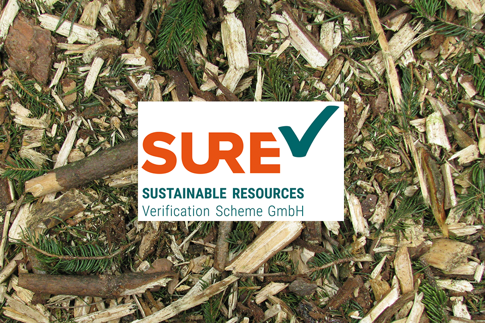 SURE-Logo vor Biomasse.